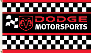 Dodge Motorsports Premium 3x5 Racing Flag