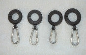 Flagpole Clips / with metal fasteners. Works With Our 16' or 22' RV Telescoping Fiberglass Flagpoles