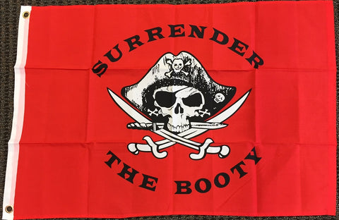 Surrender the Booty Pirate 3x5 Flag