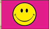 Happy Face 3x5 Flag (Yellow or Pink)