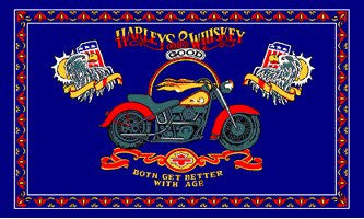 Harley's & Whiskey 3X5 Flag