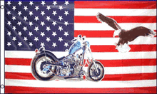 USA Motorcycle 3x5 Flag